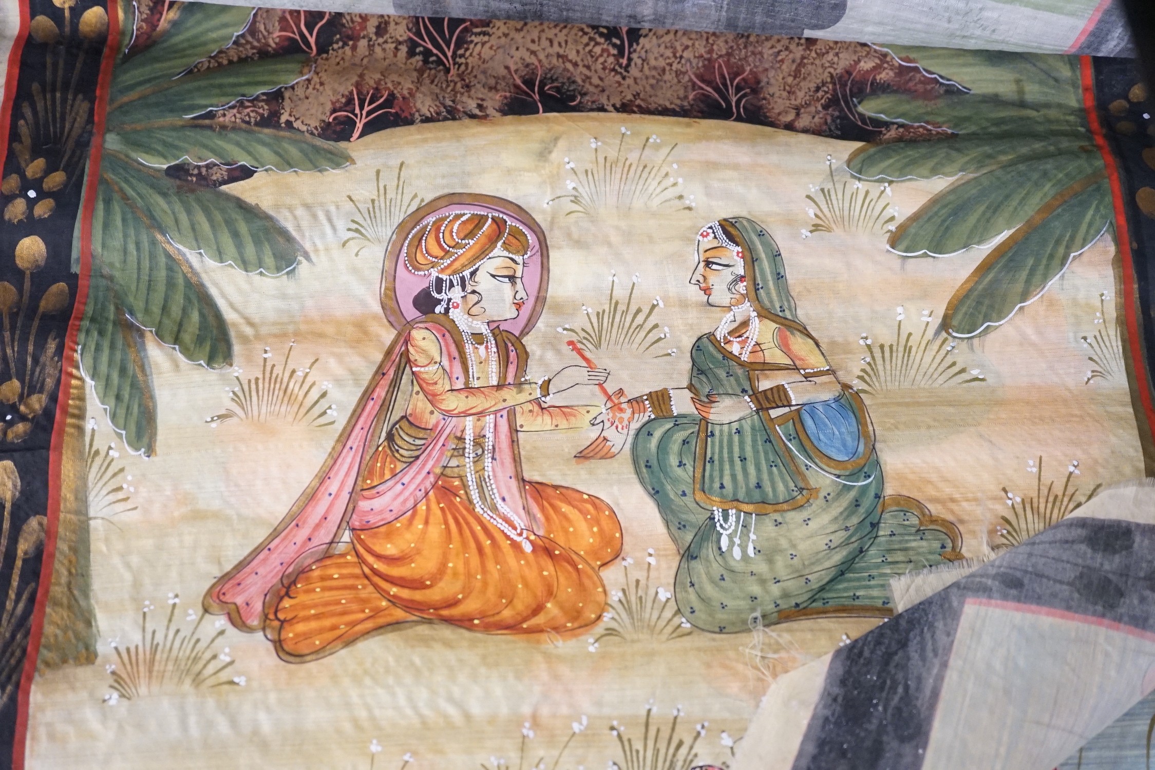 A group of twenty five early 20th century Indian School, paintings of deities on linen